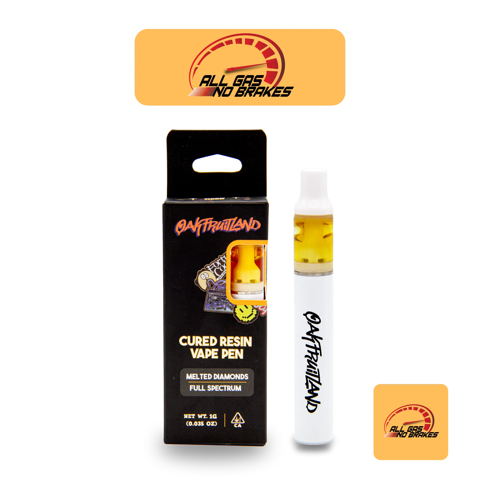 ALL GAS NO BRAKE AIO VAPE 1G - CURED RESIN SERIES Oakfruitland
