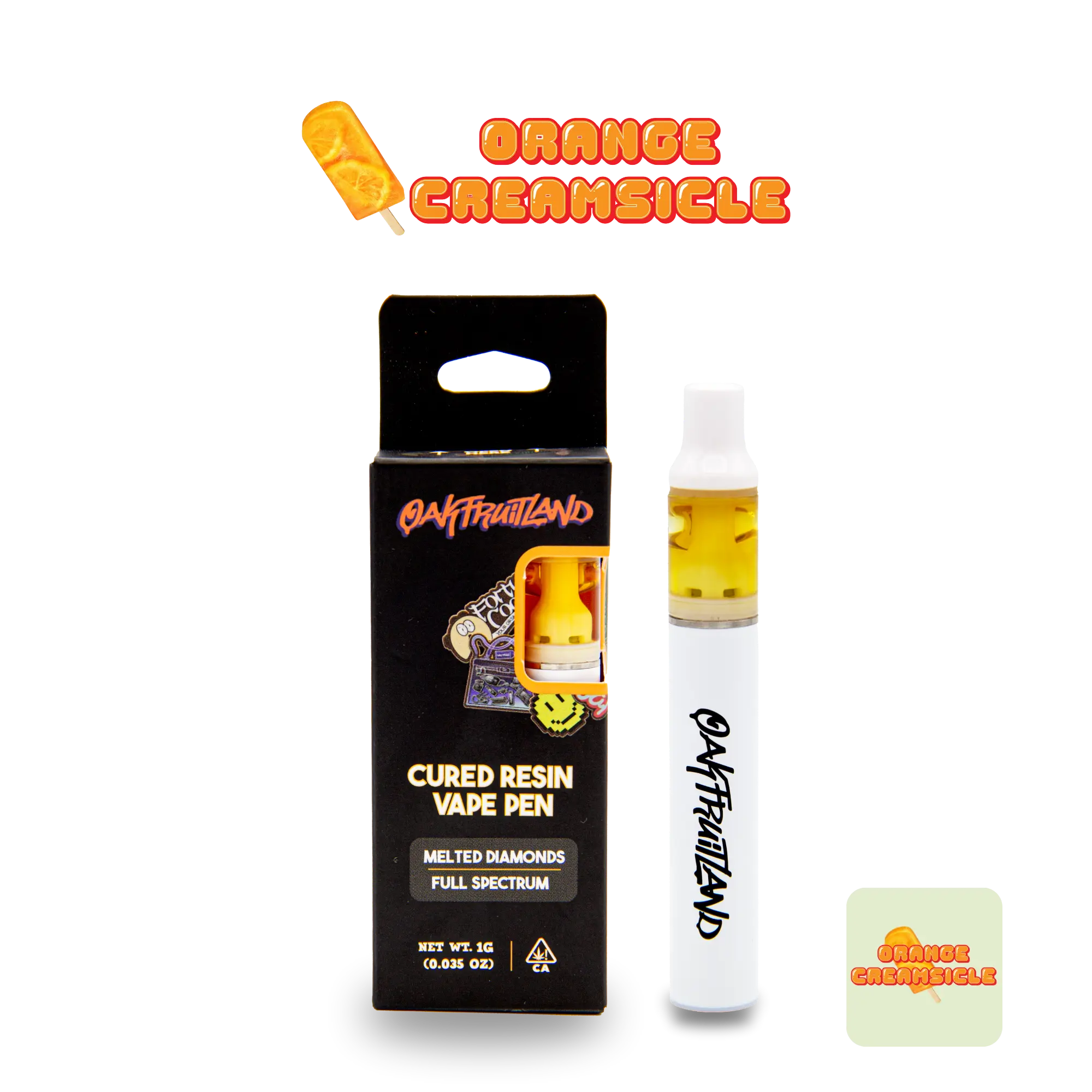ORANGE CREAMSICLE AIO VAPE 1G - CURED RESIN SERIES Oakfruitland