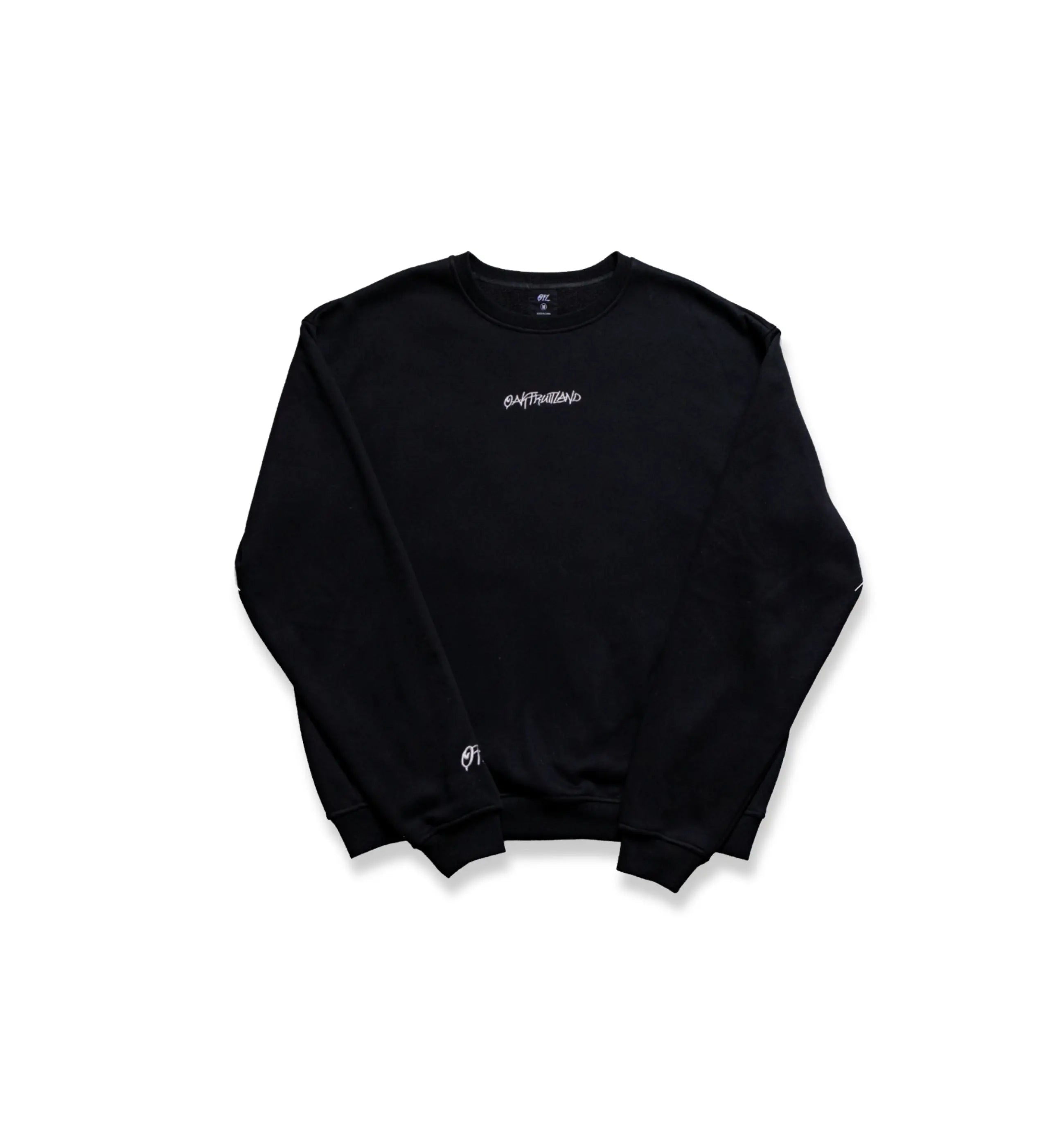 Oakfruitland Black Crewneck Sweatshirt Oakfruitland