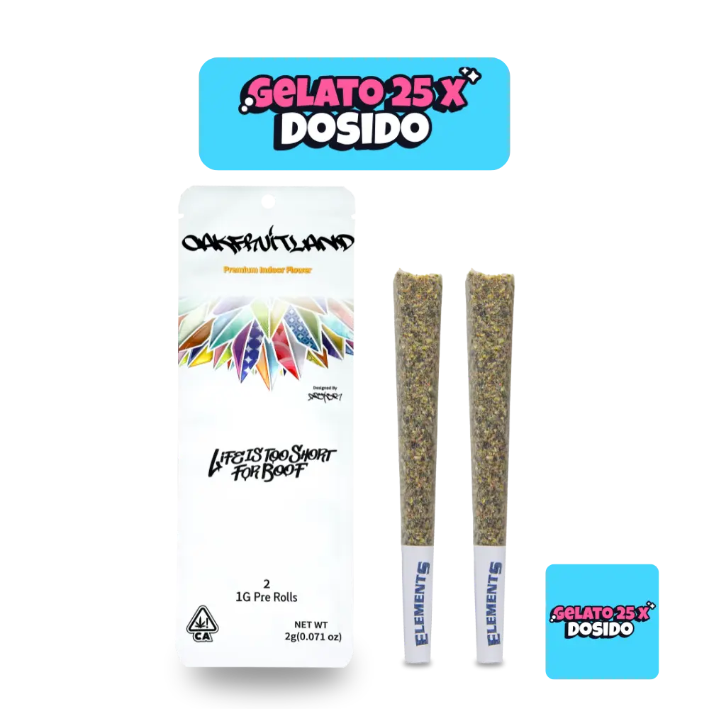 GELATO 25 X DOSIDO PREROLL 2g - DUAL PACK SERIES Oakfruitland
