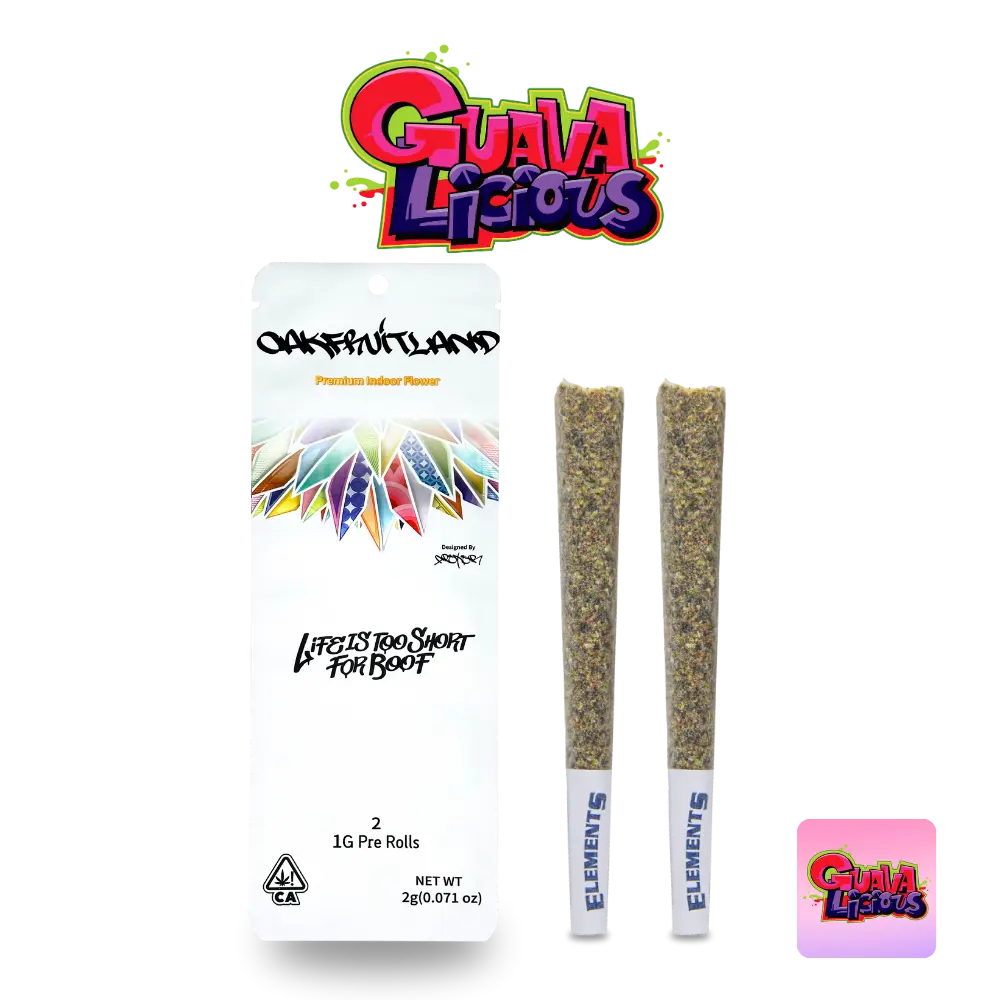 GUAVALICIOUS PREROLL 2g - DUAL PACK SERIES Oakfruitland