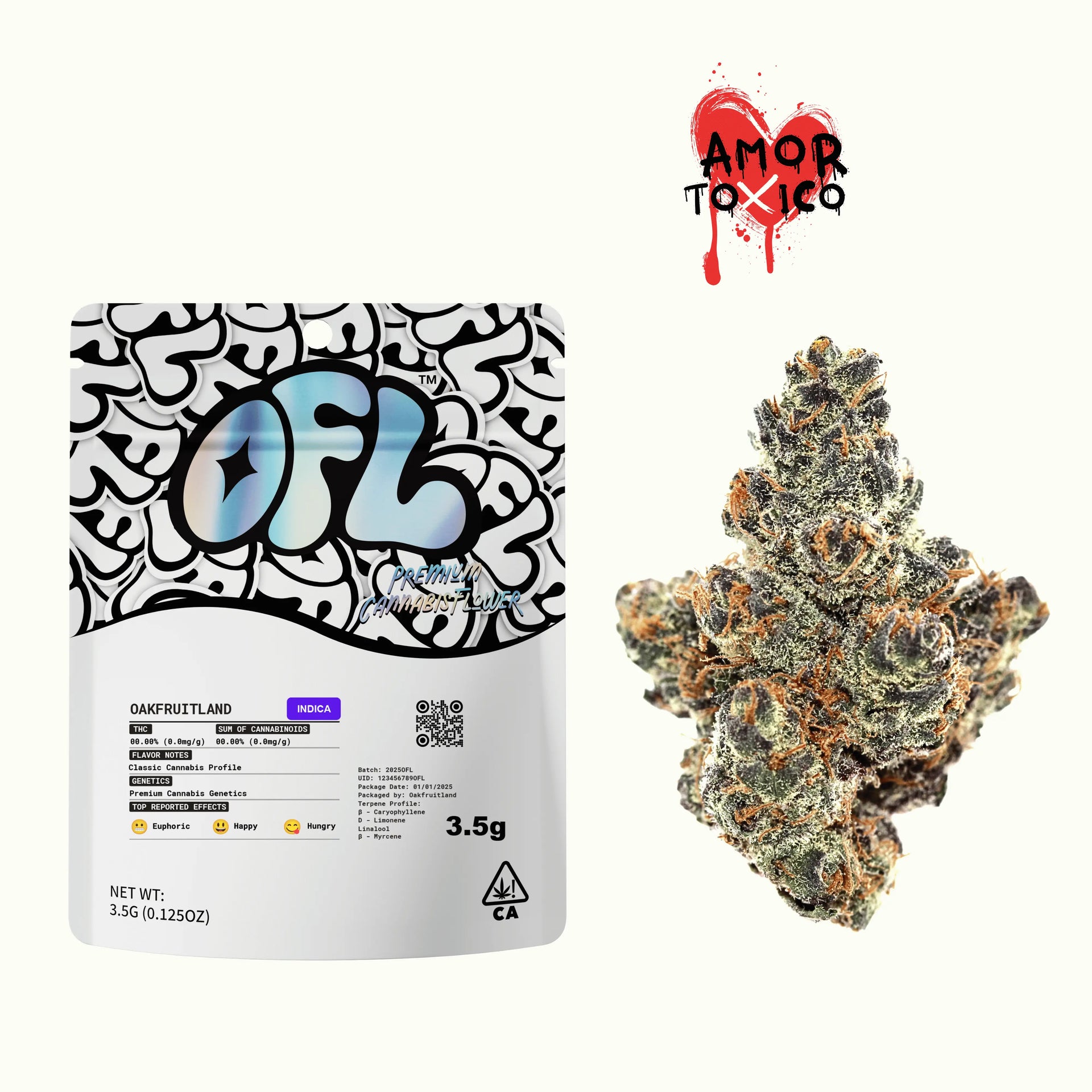 Amor Toxico Premium Flower 3.5G - Black Label Series | Oakfruitland