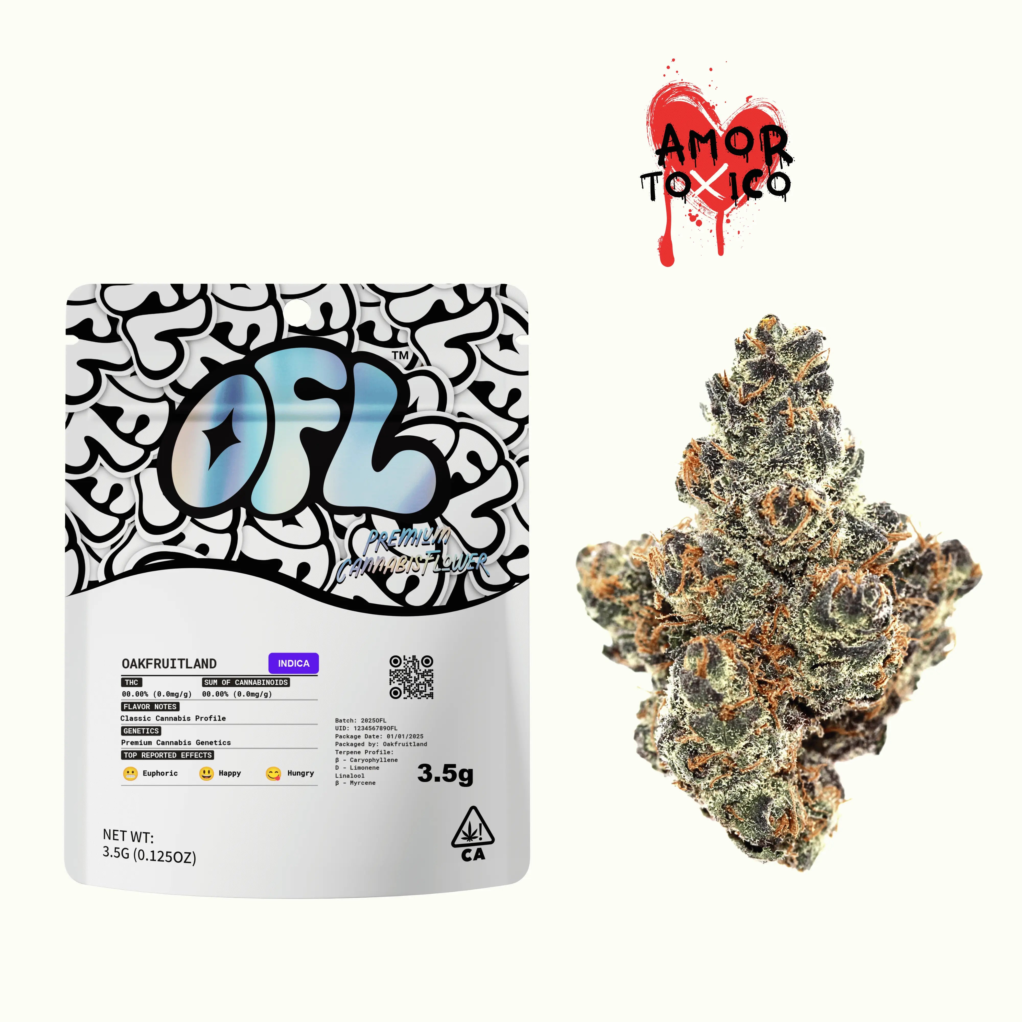AMOR TOXICO PREMIUM FLOWER 3.5g - BLACK LABEL SERIES  Oakfruitland