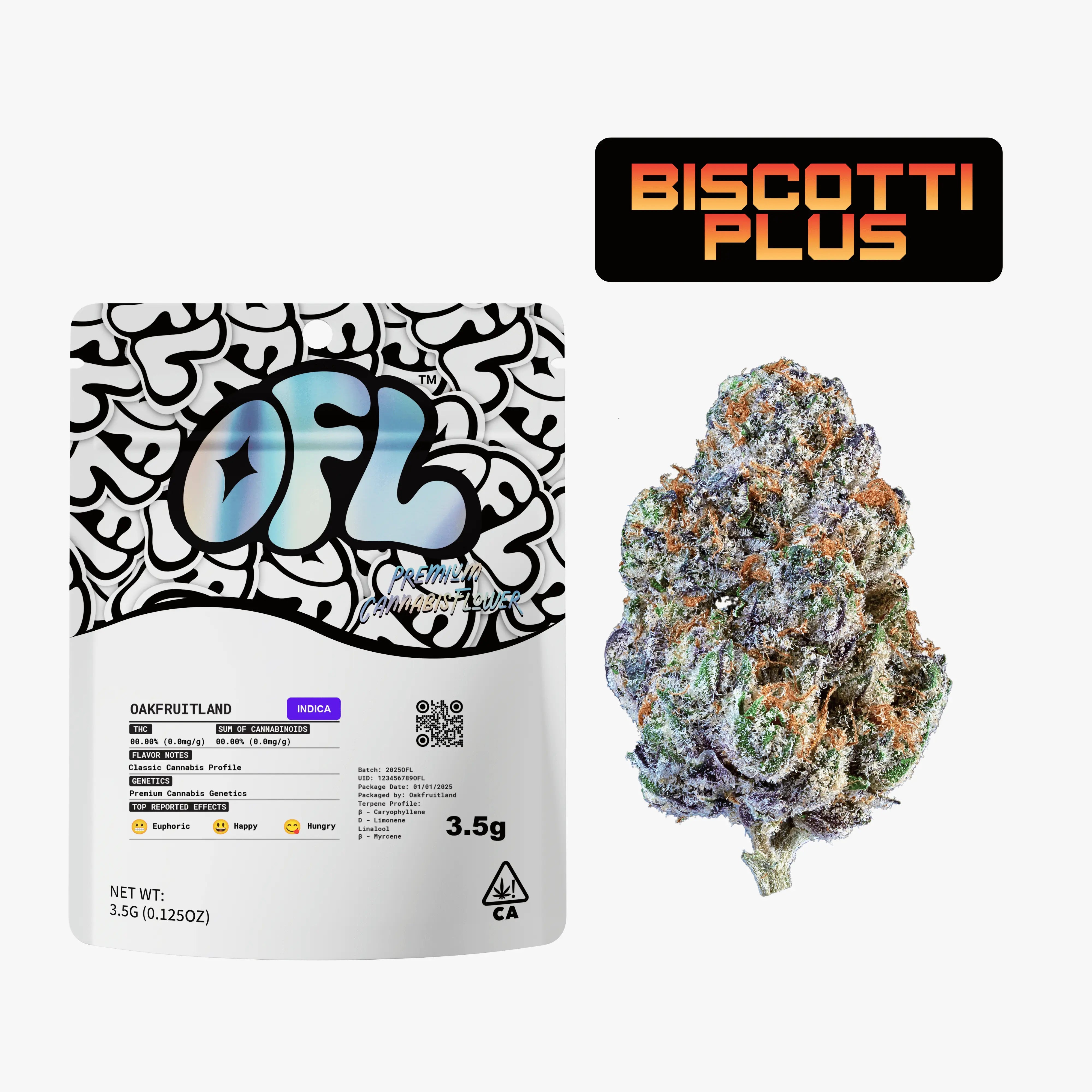 Biscotti Plus Premium Flower 3.5G - Black Label Series | Oakfruitland