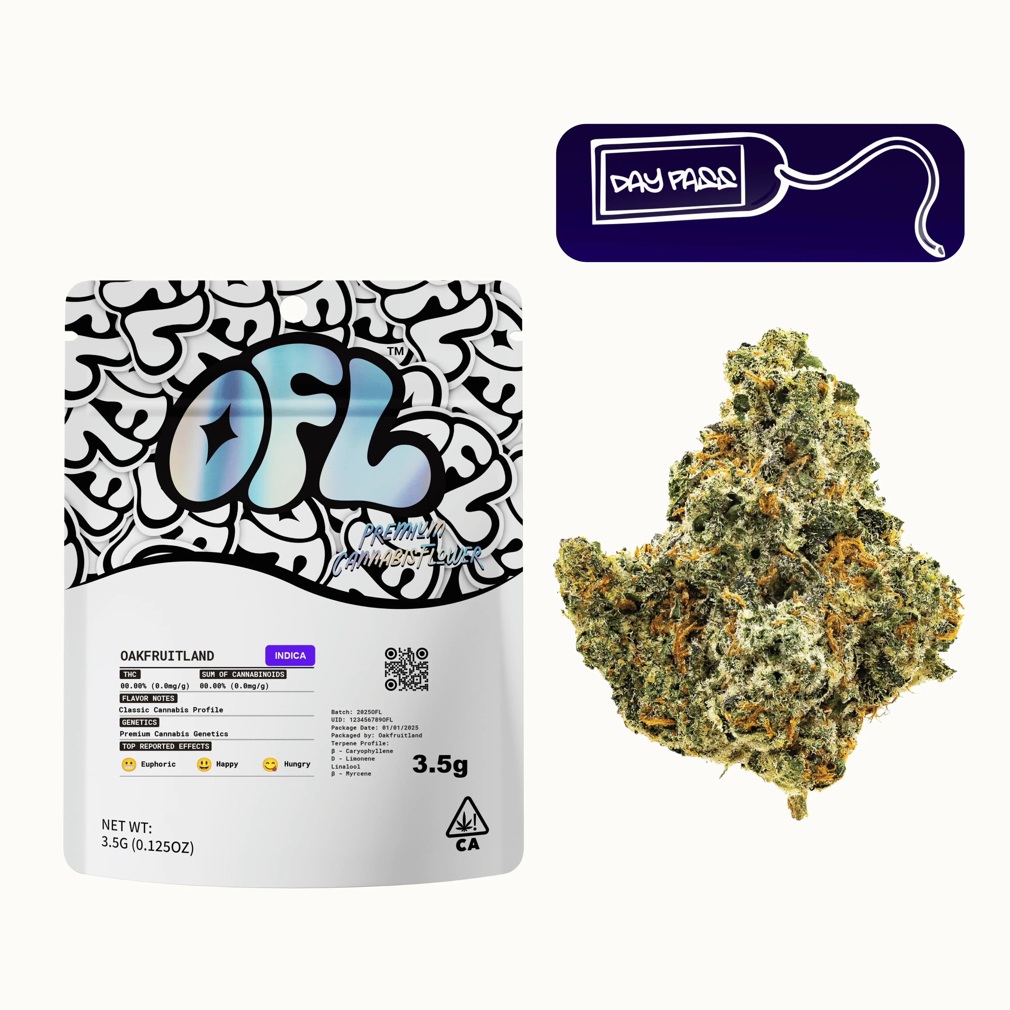 DAY PASS PREMIUM 3.5 GRAMS - CORE SERIES | WEED STRAINS | Oakfruitland  Oakfruitland