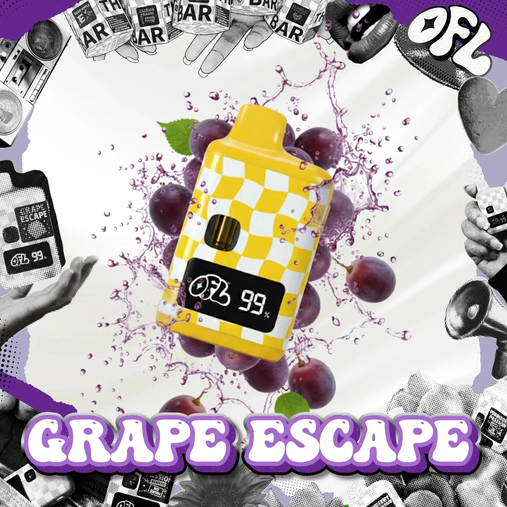 Grape Escape Cured Resin LQD AIO Vape 1g - MagicTerp Series  Oakfruitland