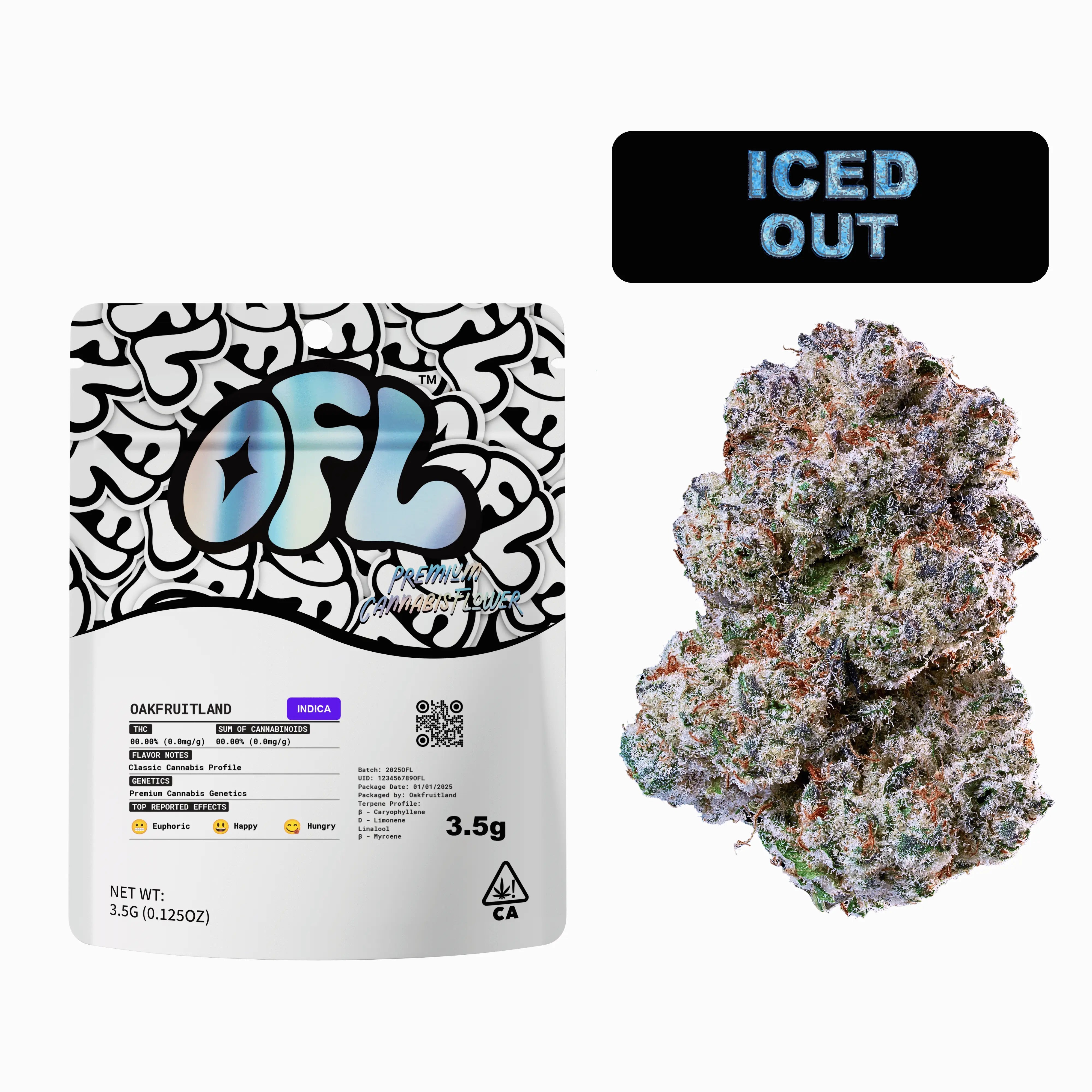 ICED OUT PREMIUM FLOWER 3.5g - BLACK LABEL SERIES  Oakfruitland