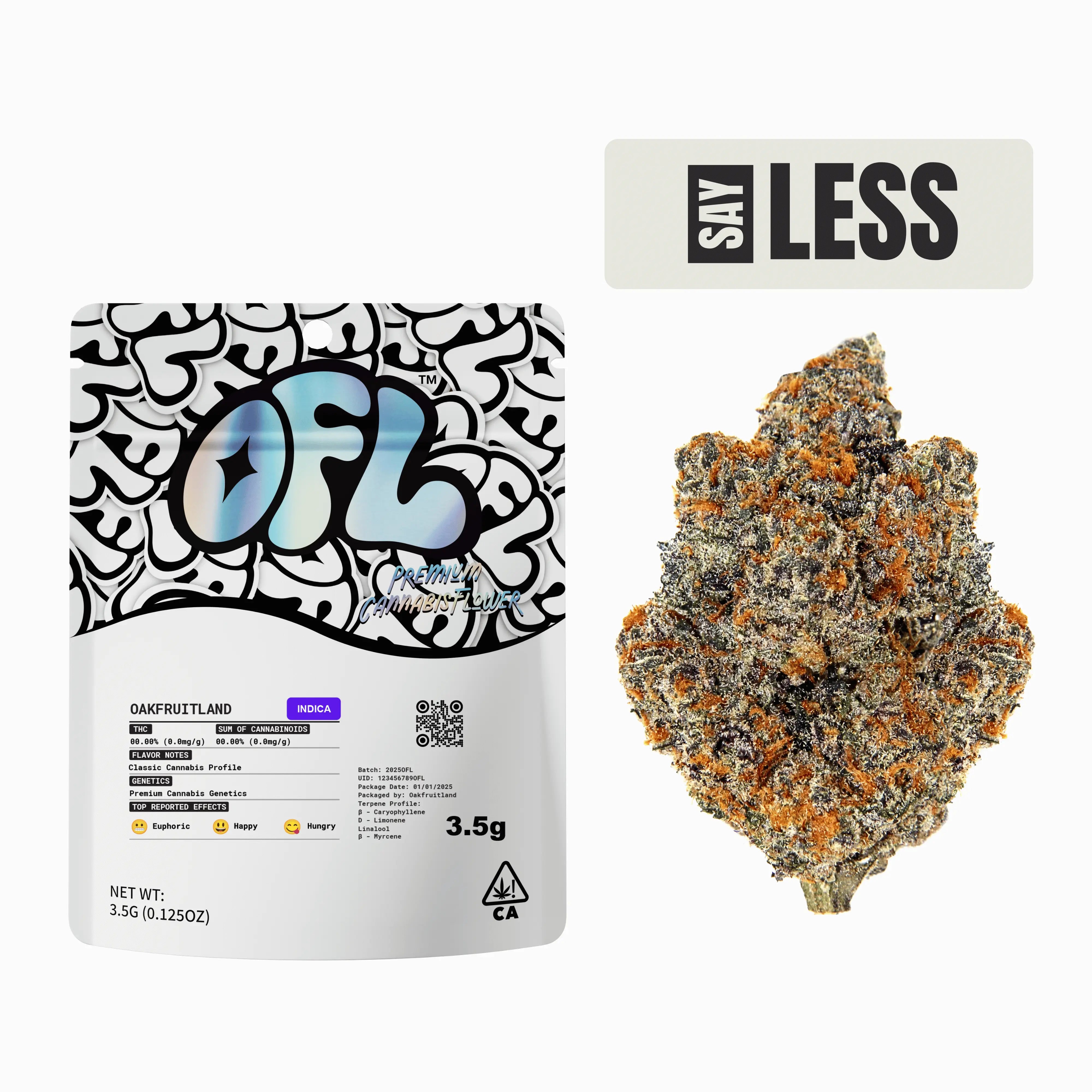 SAY LESS PREMIUM FLOWER 3.5g - BLACK LABEL SERIES  Oakfruitland