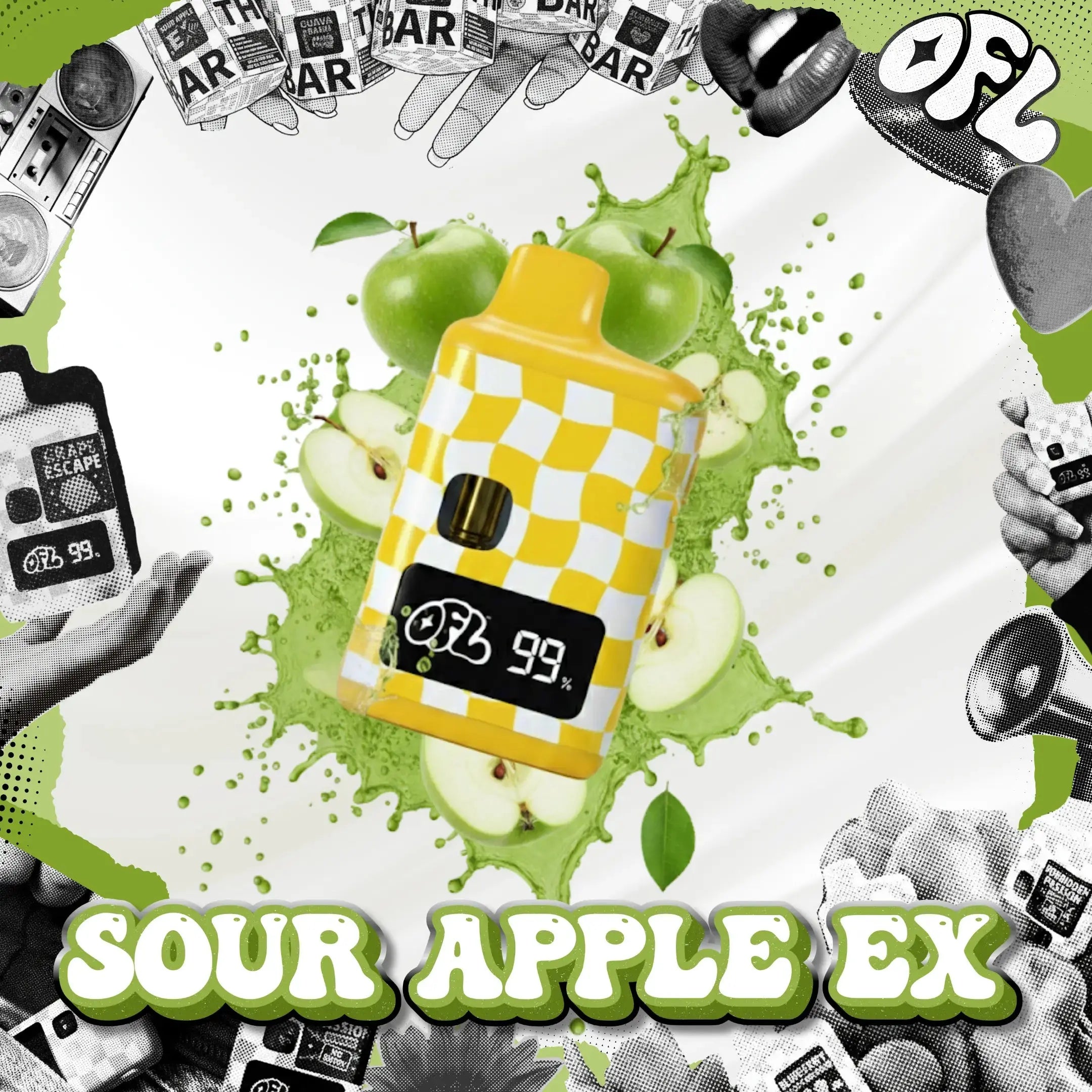 Sour Apple Cured Resin LQD AIO Vape 1g - MagicTerp Series  Oakfruitland