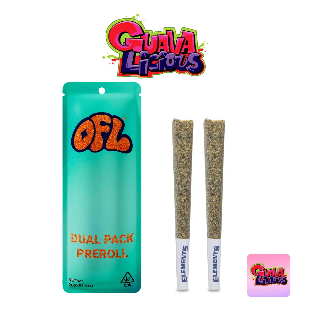 GUAVALICIOUS PREROLL 2g - DUAL PACK SERIES  Oakfruitland