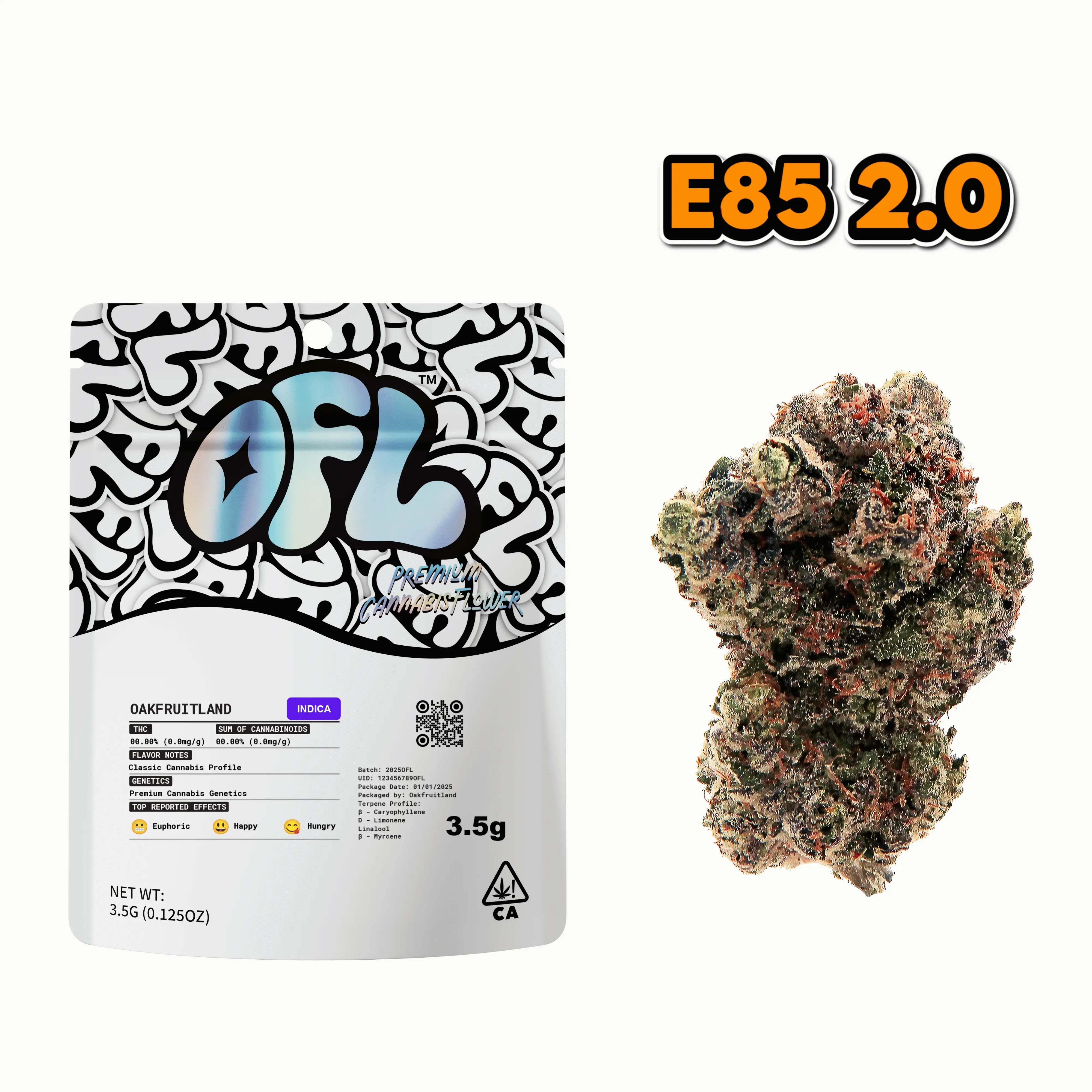 E85 2.0 PREMIUM FLOWER 3.5g - BLACK LABEL SERIES  Oakfruitland